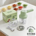 USB Rechargeable Electric Vegetable Cutter with Multiple Blade Attachments