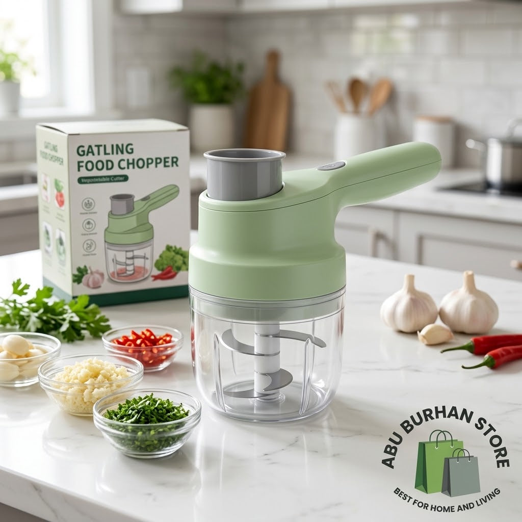 Electric Food Chopper and Vegetable Cutter - USB Rechargeable Multifunctional Food Processor