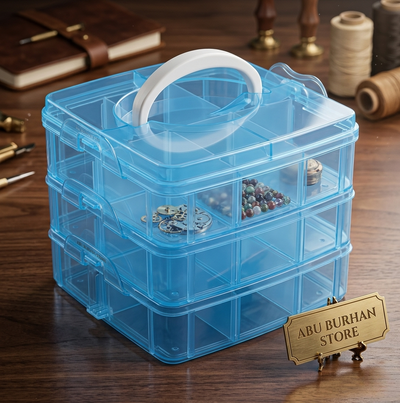 Clear Stackable Jewelry Storage Box for Home Office Organization