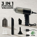 Portable Air Blower and Vacuum Cleaner 3-in-1 - Multi Surface Car Home Office Cleaning